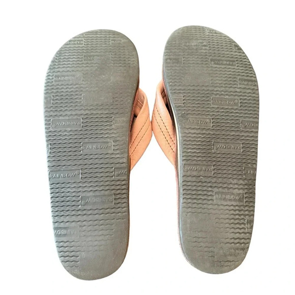 Rainbow Single Layer Pink Leather Women’s Sandals - Picture 3 of 4